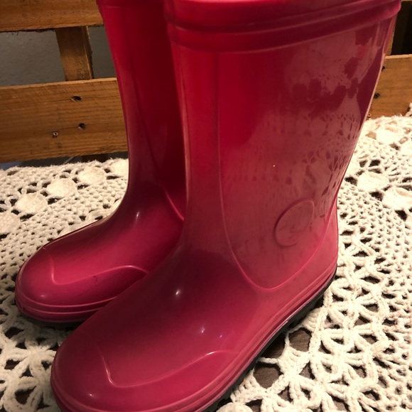 Shoes Girls Rubber Rain Boots Size 12 Pink Spring Boots Poshmark
